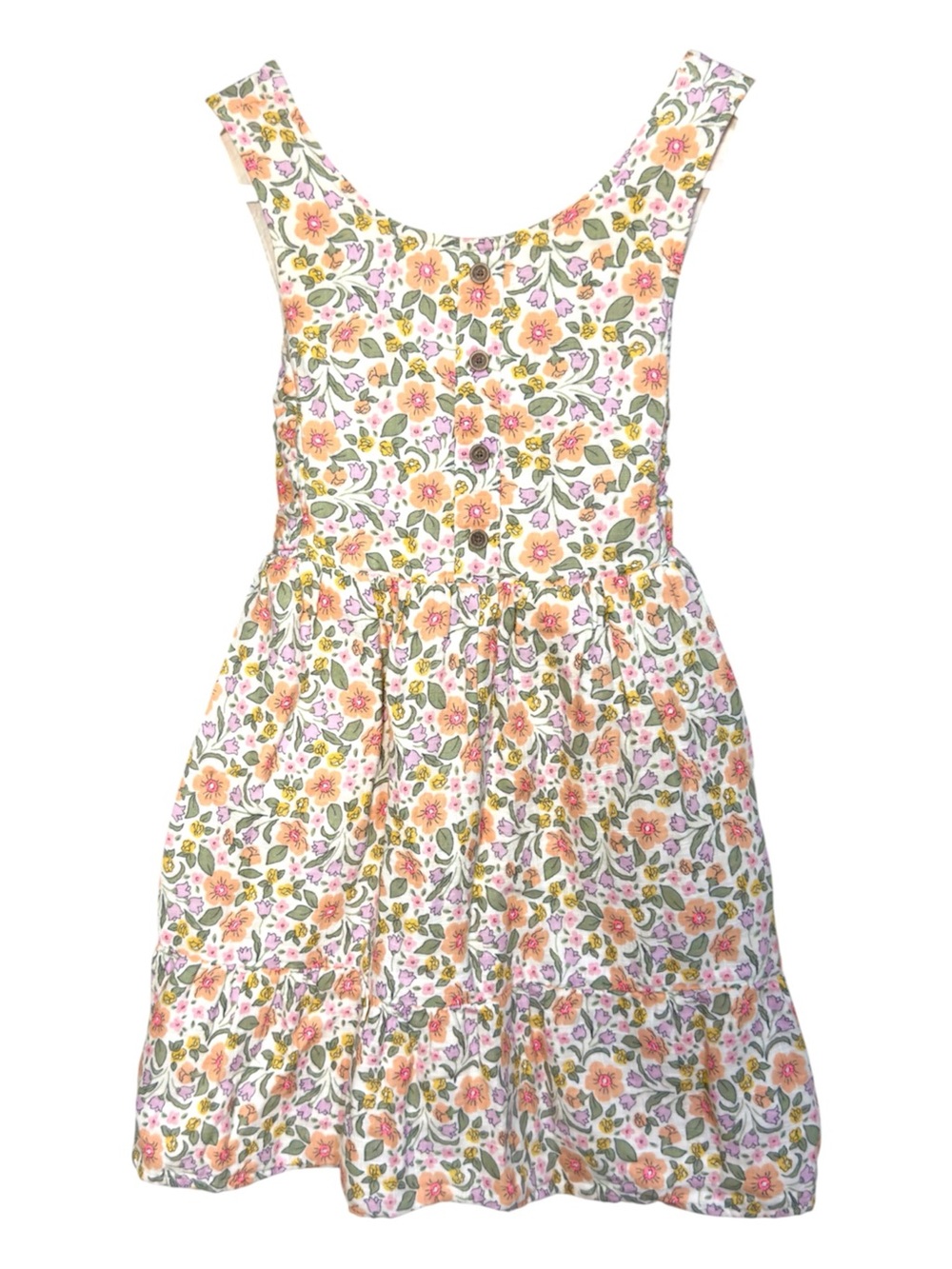 Cat & Jack white floral dress with pink and yellow flowers Girl’s size M (8) | g